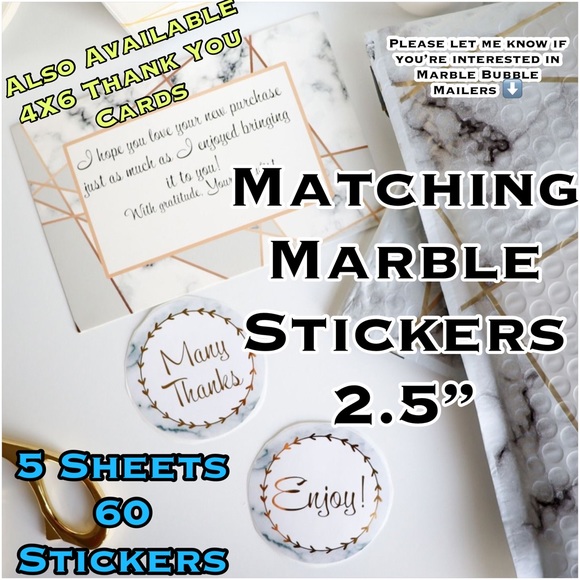 60 2.5” Marble Stickers PRICE IS FIRM - Picture 3 of 4